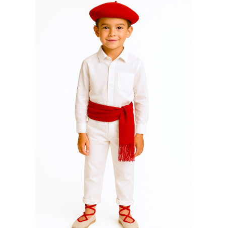 Traje Dantzari Blanco Niño - Euskal Jantziak