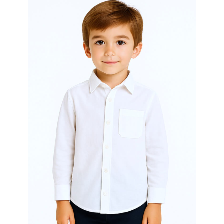 Camisa aldeano Infantil Blanca - blusas trajes regionales vascos