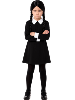 Disfraz de Miércoles para Niña - Disfraces de la Familia Addams