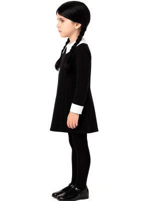 Disfraz de Miércoles para Niña - Disfraces de la Familia Addams