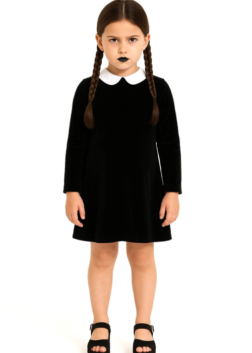 Disfraz de Miércoles para Niña - Disfraces de la Familia Addams