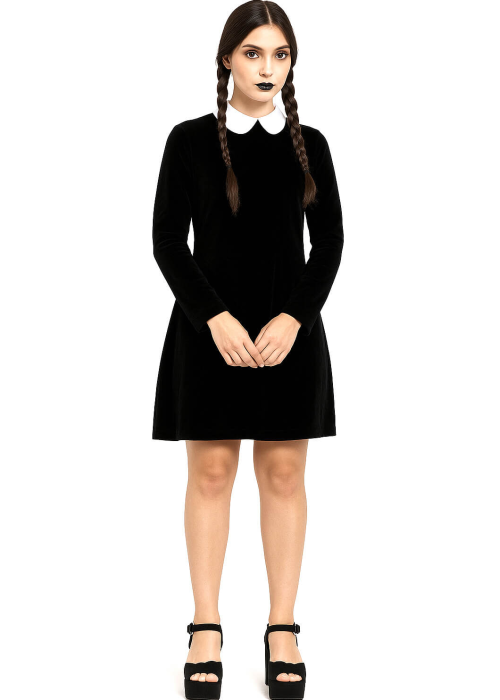 Disfraz de Miércoles para Mujer - Disfraces de la Familia Addams