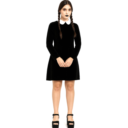 Disfraz de Miércoles para Mujer - Disfraces de la Familia Addams
