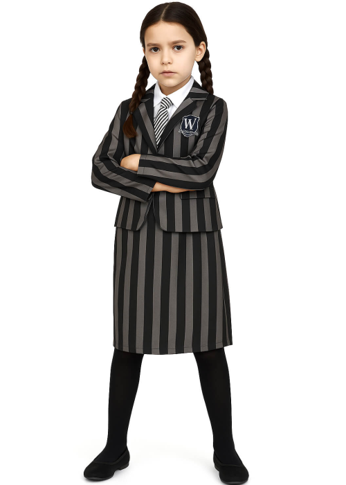 Disfraz de Miércoles Uniforme para Niña - Disfraces de la Familia Addams