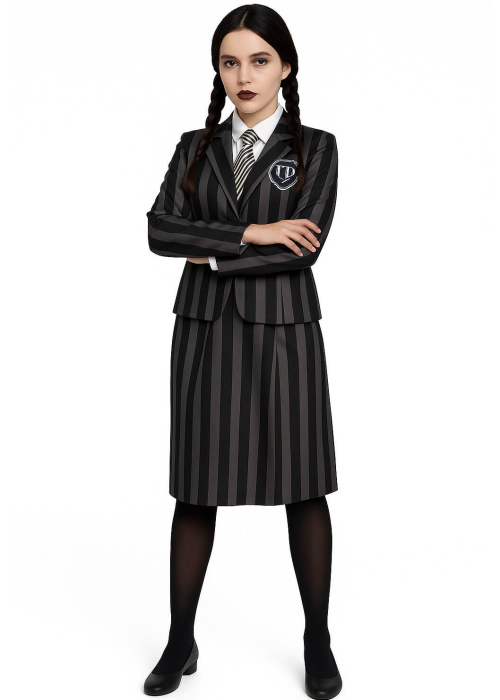 Disfraz de Miércoles Uniforme para Mujer - Disfraces de la Familia Addams