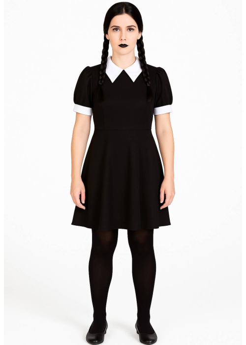 Disfraz de Miércoles para Mujer - Disfraces de la Familia Addams