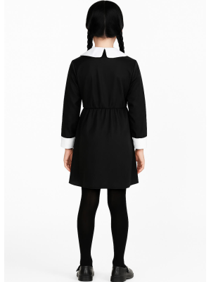Disfraz de Miércoles Deluxe para Niña - Disfraces de la Familia Addams