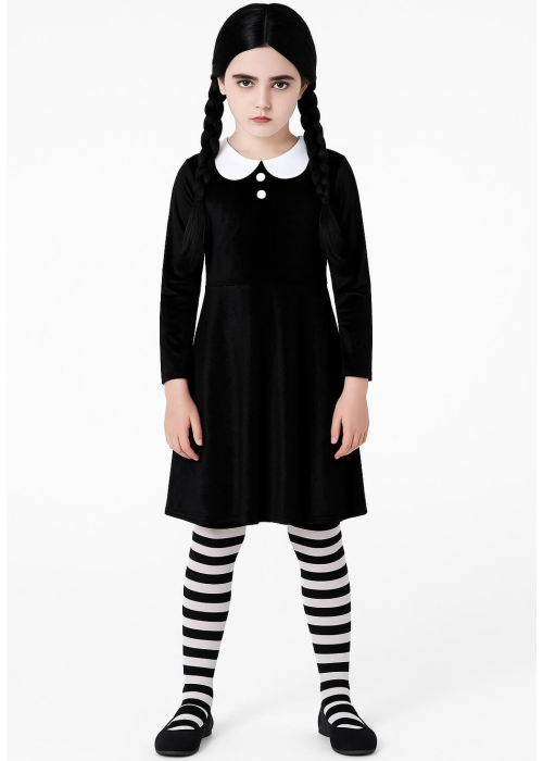Disfraz de Miércoles para Niña - Disfraces de la Familia Addams