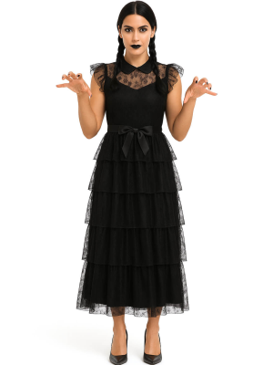 Disfraz de Miércoles Baile Mujer - Disfraces de la Familia Addams