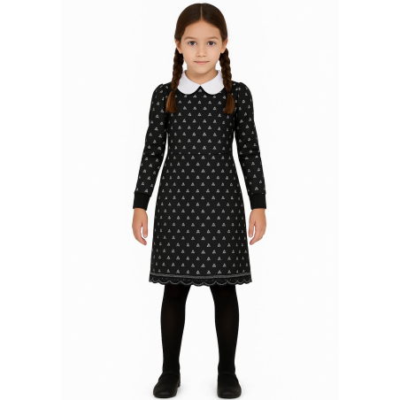 Disfraz de Miércoles para Niña - Disfraces de la Familia Addams
