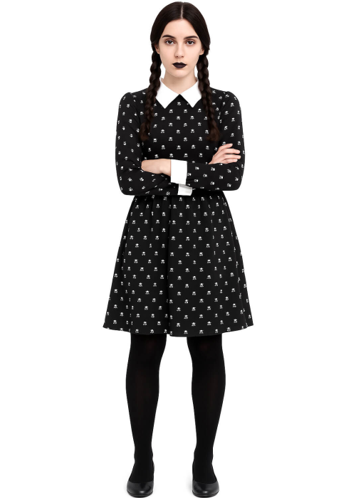 Disfraz de Miércoles para Mujer - Disfraces de la Familia Addams