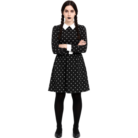 Disfraz de Miércoles para Mujer - Disfraces de la Familia Addams