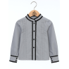 Blusa Hilandera aldeana Gris Niña - Camisa trajes regionales vascos infantil