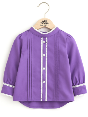 Blusa Hilandera Lila Bebe - Trajes Regionales Vascos