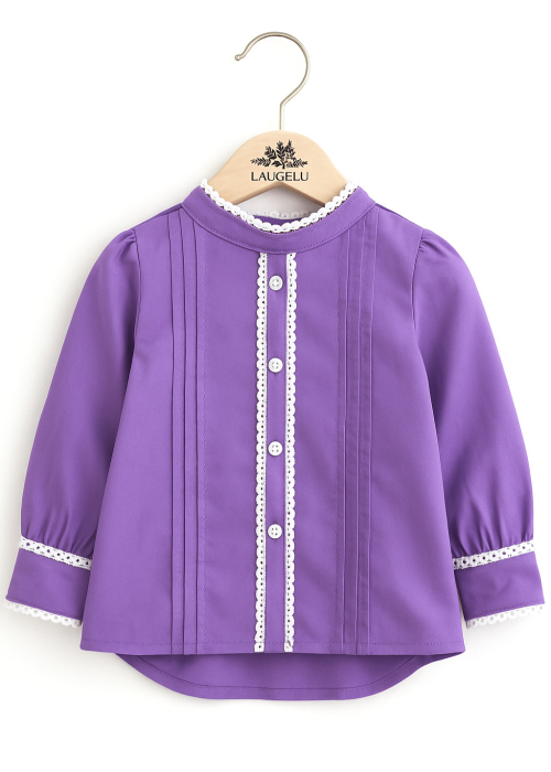Blusa Hilandera Lila Bebe - Trajes Regionales Vascos