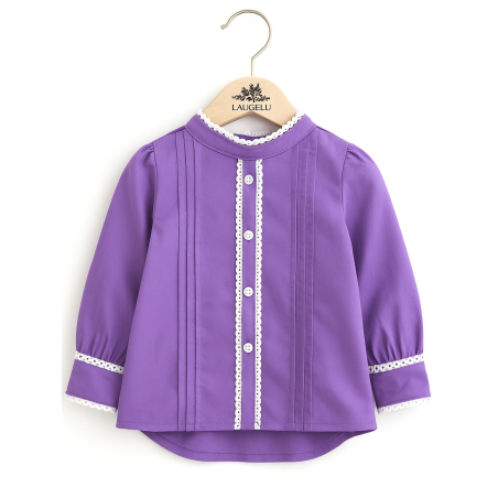 Blusa Hilandera Lila Bebe - Trajes Regionales Vascos