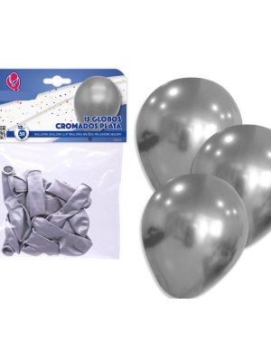 Globos Plateados Metalizados 15 Unid - Globos