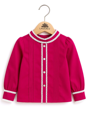 Blusa Hilandera Rosa Fucsia Bebe - Trajes Regionales Vascos