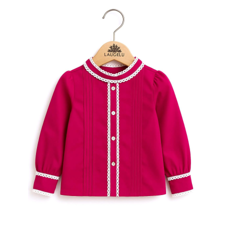 Blusa Hilandera Rosa Fucsia Bebe - Trajes Regionales Vascos