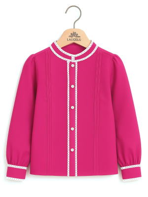 Blusa Hilandera Rosa Fucsia Niña - Euskal Jantziak