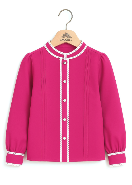 Blusa Hilandera Rosa Fucsia Niña - Euskal Jantziak