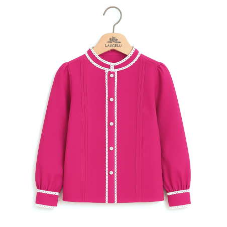 Blusa Hilandera Rosa Fucsia Niña - Euskal Jantziak