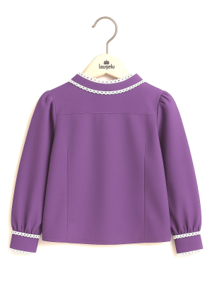 Blusa Hilandera Lila Bebe - Trajes Regionales Vascos
