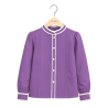 Blusa Aldeana Lila niña - Camisas Trajes Regionales Vascos