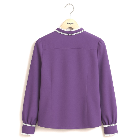 Blusa neska Lila mujer - Camisas Trajes Regionales Vascos