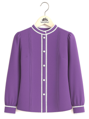Blusa Aldeana Lila mujer - Camisas Trajes Regionales Vascos