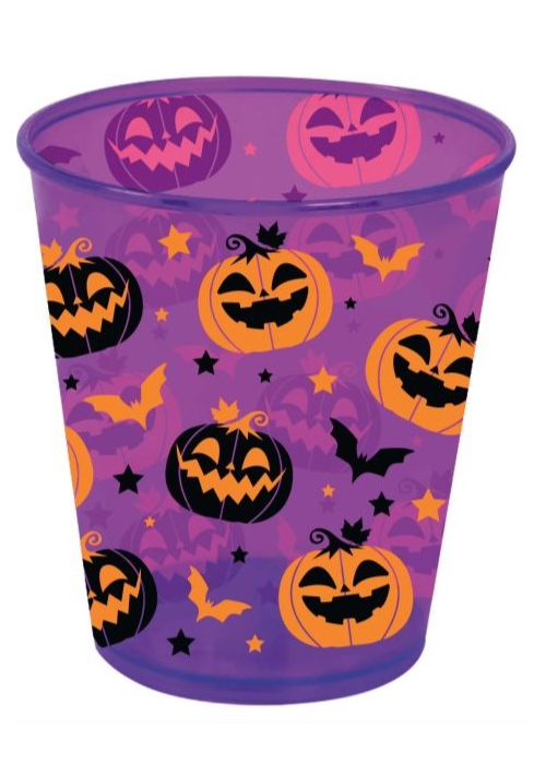 Vaso Calabazas y Murcielagos - Platos, Vasos y Decoracion de Mesa Halloween - Platos, Vasos y Decoracion de Mesa