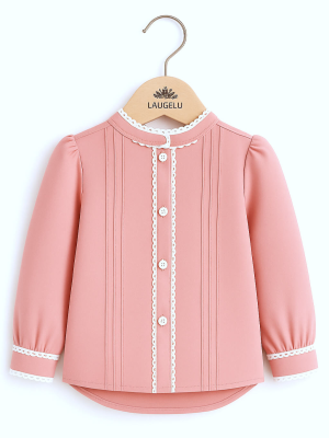 Blusa aldeana Rosa Bebe - Camisa Trajes Regionales Vascos
