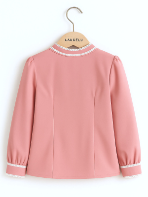 Blusa Neska Rosa Claro Mujer - Camisa Trajes Tradicionales Vascos