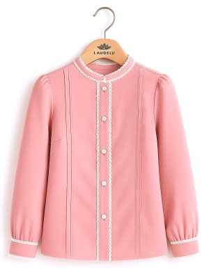 Blusa Aldeana Rosa Claro Mujer - Camisa Trajes Regionales Vascos