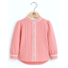 Blusa Aldeana Rosa Claro niña - Camisa Trajes Regionales Vascos