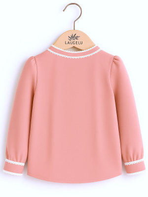 Blusa Aldeana Rosa Claro niña - Camisa Trajes Regionales Vascos
