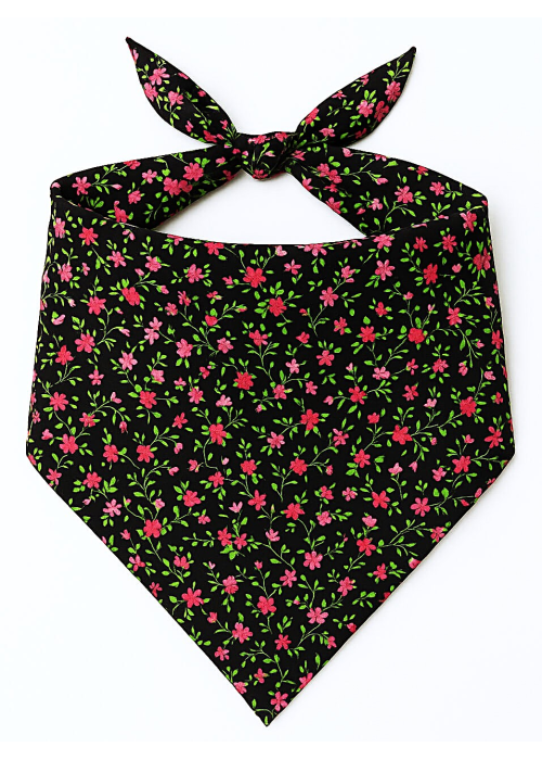 Pañuelo o Zapi de Aldeana Flores - Pañuelos Trajes Tradicionales Vascos