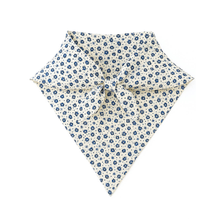 Pañuelo o Zapi de Neska Flores Azules - Pañuelos Trajes regionales vascos