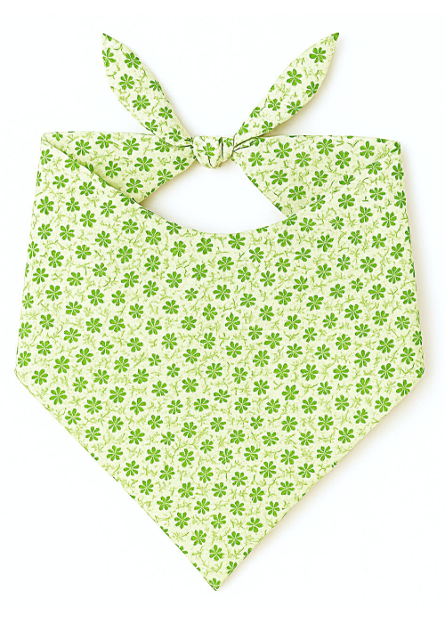 Pañuelo o zapi de neska Flores Verdes - Pañuelos Trajes Regionales