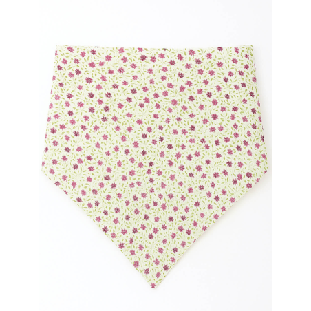 Pañuelo aldeana Flores Morado y Rosa - Pañuelos Trajes regionales vascos