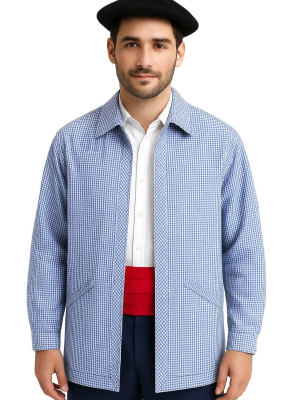 Bluson de Cuadros Adulto - Blusas Vitoria Trajes Vascos hombre