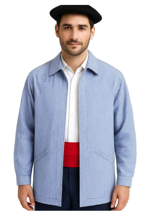 Bluson de Cuadros Adulto - Blusas Vitoria Trajes Vascos hombre