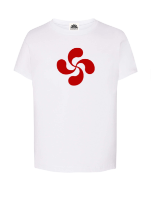 Camiseta Lauburu Rojo Blanca Bebe - Trajes Regionales - Camisas y Camisetas regionales Niño