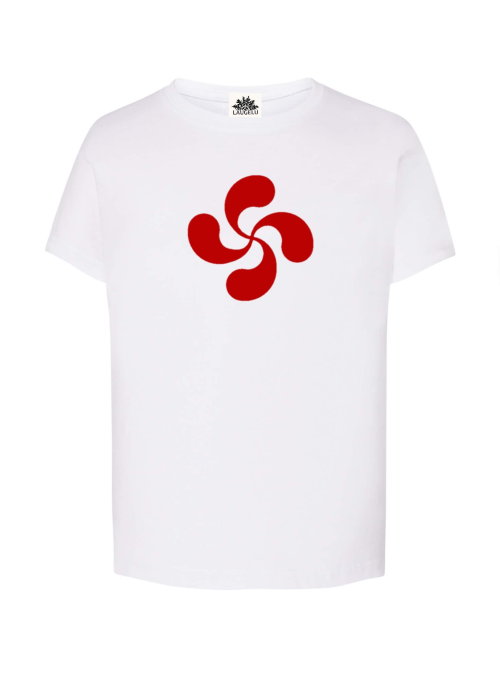 Camiseta Lauburu Rojo Blanca Bebe - Trajes Regionales - Camisas y Camisetas regionales Niño