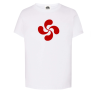Camiseta Lauburu Rojo Blanca Bebe - Trajes Regionales - Camisas y Camisetas regionales Niño