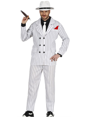 Disfraz de Gangster Blanco para Hombre - Disfraces de Mafiosos Años 20