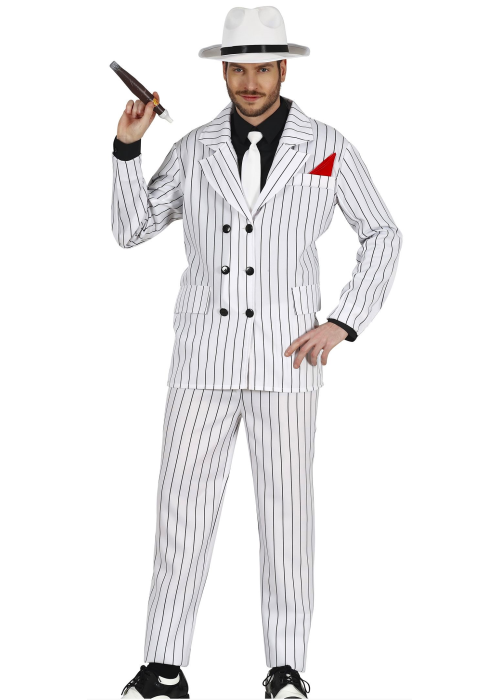 Disfraz de Gangster Blanco para Hombre - Disfraces de Mafiosos Años 20