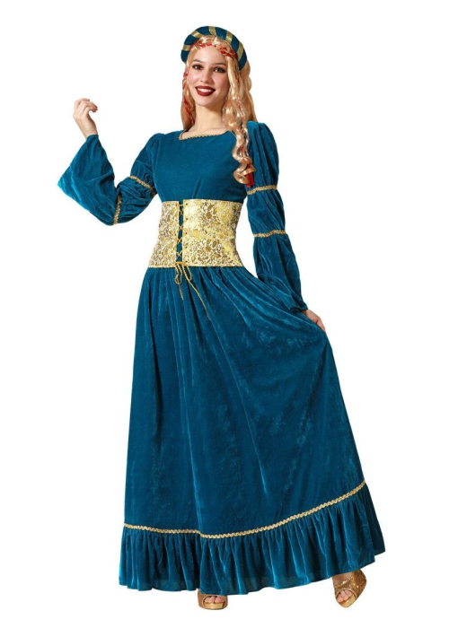 Disfraz de Reina Medieval Azul para Mujer - Disfraces Medievales
