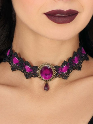 còpia de Gargantilla Con Calaveras Y Rosas