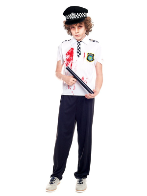 Disfraz de Policia Zombie para Niño - Disfraces Halloween Zombies